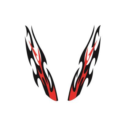 Set 2 abțibilduri flăcări auto 50×10 cm, rezistente la apă și UV, DZ-26