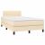 Pat box spring cu saltea, crem, 120x200 cm, textil GartenMobel Dekor