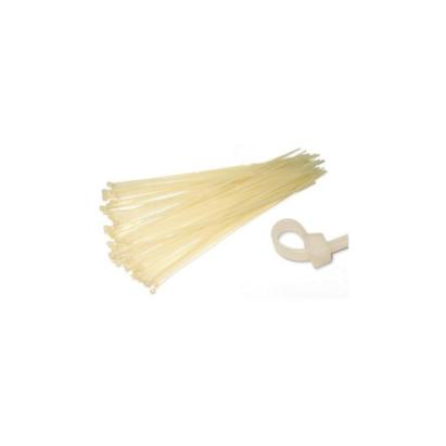 Set 100 coliere din plastic albe 400x4,8 mm, rezistenta 28 kg