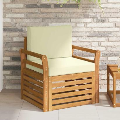 Set de canapele de exterior cu pernă natural 75,5 x 63 x 73 cm GartenMobel Dekor