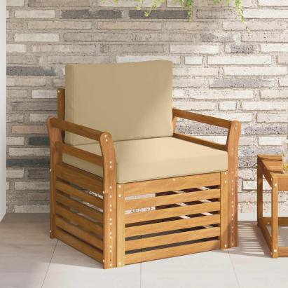 Set de canapele de exterior cu pernă natural 75,5 x 63 x 73 cm GartenMobel Dekor
