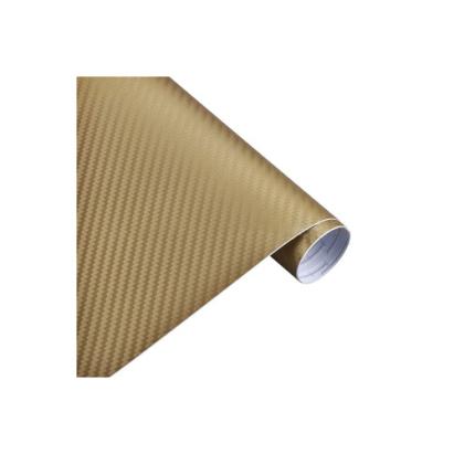Folie carbon 3D aurie autocolantă, rolă 1,27 m x 30 m pentru colantare