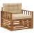 Set de canapele de exterior Lemn de acacia solid și poliester GartenMobel Dekor