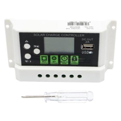 Regulator de încărcare pentru panou solar 10A, 12/24V automat, cu USB 5V/2A BK87456