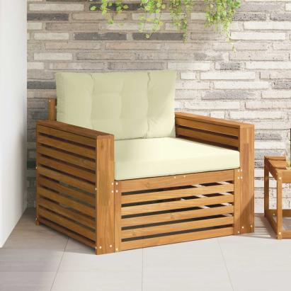 Set de canapele de exterior Lemn de acacia solid și poliester GartenMobel Dekor