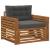Set de canapele de exterior Lemn de acacia solid și poliester GartenMobel Dekor
