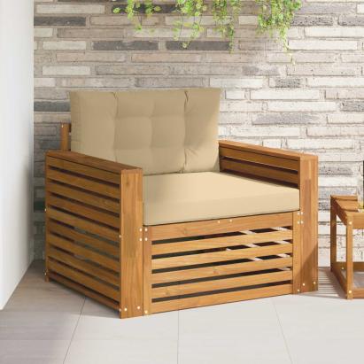 Set de canapele de exterior Lemn de acacia solid și poliester GartenMobel Dekor