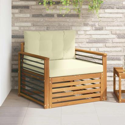 Set de canapele de exterior Lemn de acacia solid și poliester GartenMobel Dekor