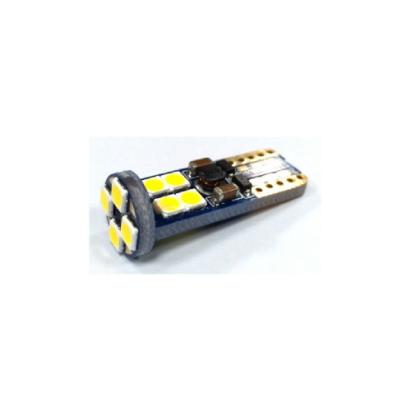 Set 2 becuri auto LED T10/W5W CANBUS 12V, 12xSMD 3030, 800 lm, alb rece