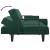 Canapea extensibilă cu cotiere, verde închis, catifea GartenMobel Dekor