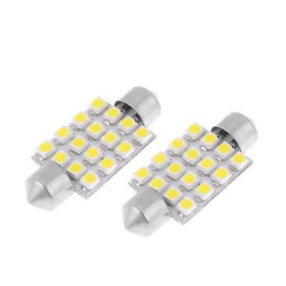 Set 2 becuri sofit LED SMD 12V, 39 mm, lumină albă (11x39 mm)
