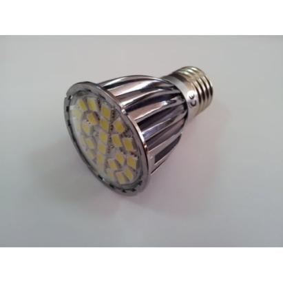 Bec LED E27 cu 24 SMD, 4.8W, 370 lm, lumină alb rece 5500–7000K
