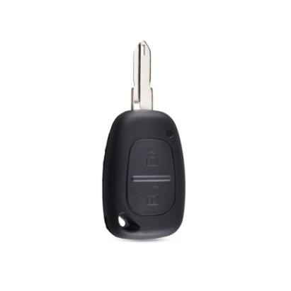 Carcasă cheie telecomandă compatibilă Renault, 2 butoane, cu lamelă metalică (Cod 7009)