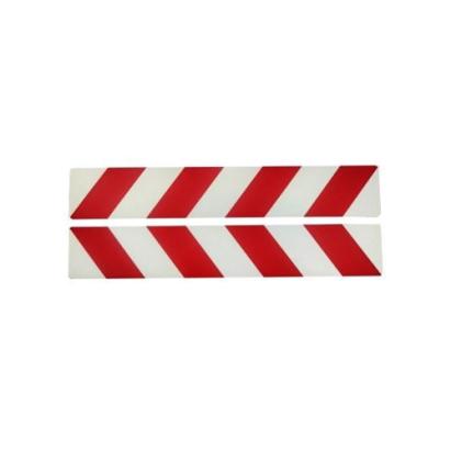 Set 2 benzi reflectorizante alb-roșu 30x10 cm pentru semnalizare (QIT02)