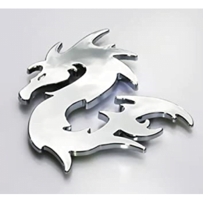 Ornament auto cromat Dragon 3D, autoadeziv, OEM (cod 06973DRG)