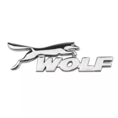 Ornament auto cromat WOLF 06973WLF, emblema decorativa pentru caroserie