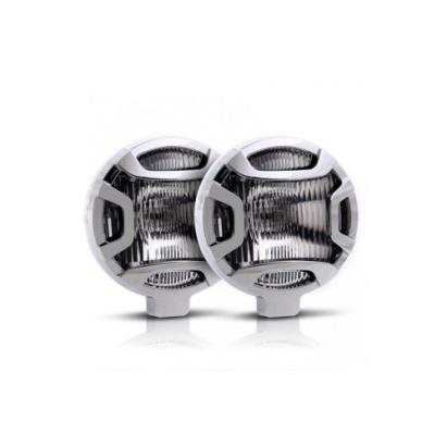 Set proiectoare auto cromate 135 mm, 12/24V, IP68, omologate E20 (2 buc.)