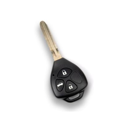 Carcasa cheie telecomanda compatibila Toyota, 3 butoane, cu lamela metalica – Cod 1018