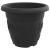Ghiveci rotund pentru flori 6 pcs Negru Ø 26 x 21.5 cm Plastic GartenMobel Dekor