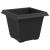 Vază pătrată pentru flori 6 pcs Negru 33 x 33 x 26 cm Plastic GartenMobel Dekor