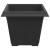 Vază pătrată pentru flori 6 pcs Negru 38 x 38 x 30 cm Plastic GartenMobel Dekor