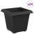 Vază pătrată pentru flori 24 pcs Negru 16 x 16 x 14 cm Plastic GartenMobel Dekor