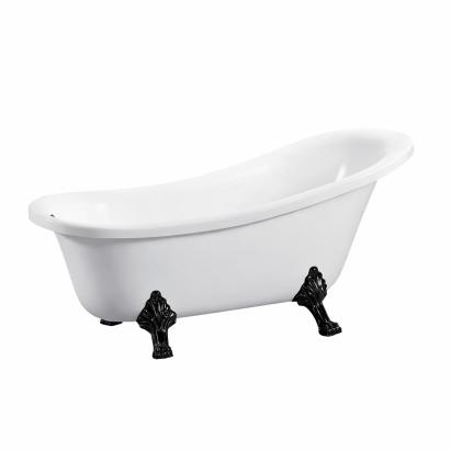 Cadă freestanding Leziter Clark 170x73x73 cm, acril, cu picioare negre