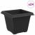 Vază pătrată pentru flori 24 pcs Negru 20 x 20 x 16 cm Plastic GartenMobel Dekor