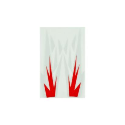 Set 2 abtibilduri auto reflectorizante alb-roșu, dungi 22x5 cm (AN15)