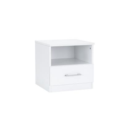 Leziter Nightstand Miami 1 sertar 40x40 cm alb-alb