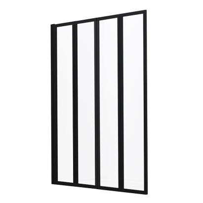 Paravan cadă Leziter Tribeca 110x140 cm, sticlă securizată, profil negru mat