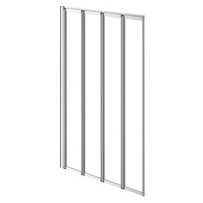 Paravan cadă Leziter Tribeca 110x140 cm, sticlă securizată 4 mm, crom