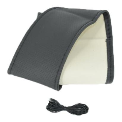 Husă volan auto din imitație de piele, XXL 45 cm, lățime 11,5 cm, negru