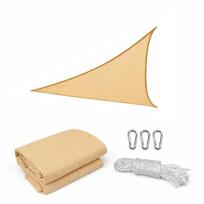 Panza de umbrire triunghiulara Leziter Rana 3x3x3 m, bej, cu inele inox
