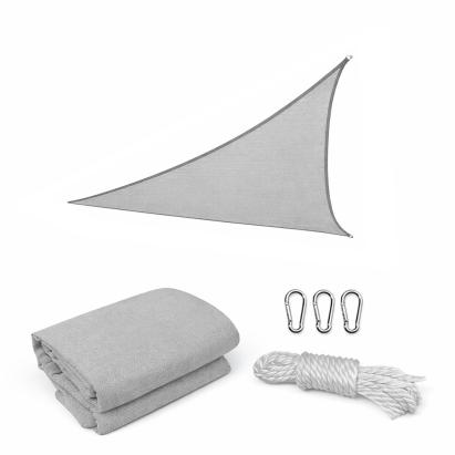 Pânză de umbrire triunghiulară Leziter Rana 3x3x3 m, gri, cu inele inox