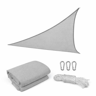 Pânză de umbrire triunghiulară Leziter Rana 4x4x4 m, gri, cu inele inox