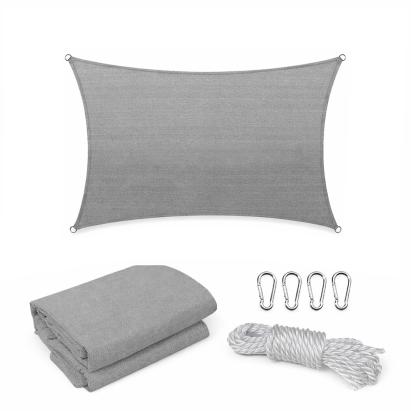 Pânză de umbrire Leziter Rana 3x4 m, dreptunghiulară, gri, cu accesorii
