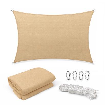 Pânză de umbrire Leziter Rana dreptunghiulară 4x5 m, bej, cu inele inox