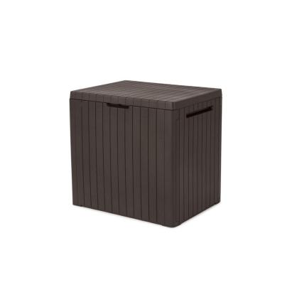 Cutie depozitare grădină Curver City 113L, plastic maro, tip masă