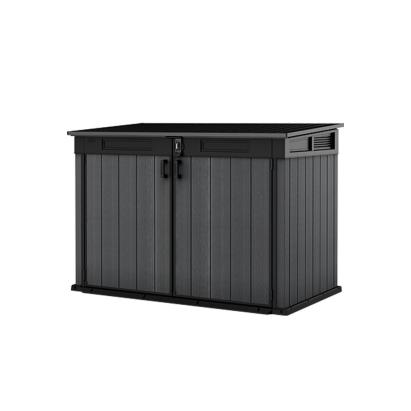 Ladă de grădină Curver Cortina Mega din plastic, gri, 190×109×133 cm