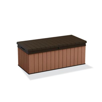 Cutie de depozitare grădină Curver Darwin 380L, maro, aspect lemn