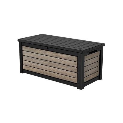 Cutie de grădină Curver Decocoat 630 L, din plastic, efect lemn frasin
