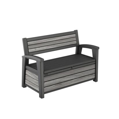 Bancă de grădină cu depozitare Curver Decocoat 227 L, gri furtună