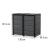 Curver dulap ascuns pentru pubele de exterior, gri, 2x240 l