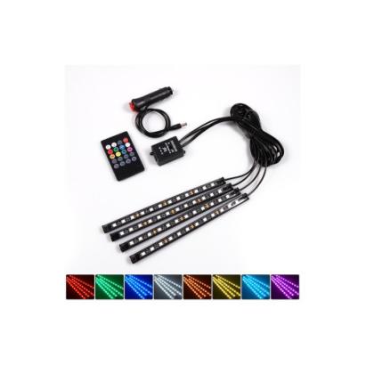 Kit interior LED RGB 12 SMD, 4 benzi 22 cm cu telecomandă (BO1222RGB)