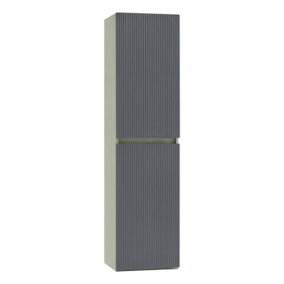 Dulap suspendat de baie Leziter Trent, verde măslin și gri antracit, 35x30x140 cm