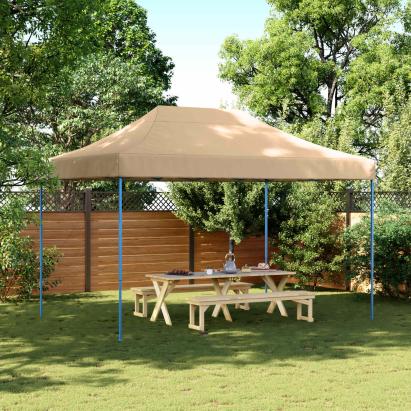Cort pentru Petreceri Bej 279 x 410 x 315 cm Material Oxford GartenMobel Dekor