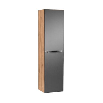 Dulap baie suspendat Leziter Vario Trim 35, lateral, stejar-antracit, 140x35 cm