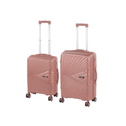 Set valize troller Leziter TraveLux Endure II, ABS, TSA, aur roz (2 buc)