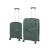 Set valize cu roti Leziter TraveLux Endure III, ABS cu TSA, verde inchis (2 buc)